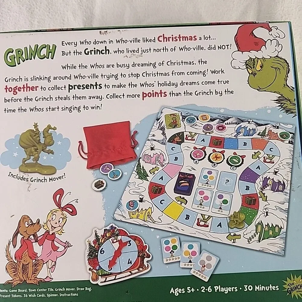Board Game Dr. Seuss Merry Grinchmas Age 5+ 2-6 Play Funko 2021 Collect Presents